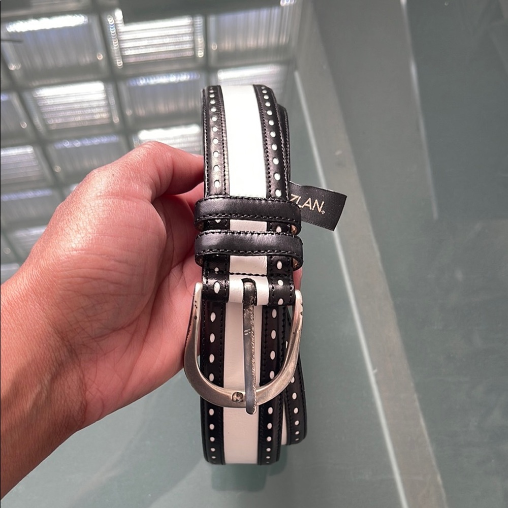 Black and White Men's Belt